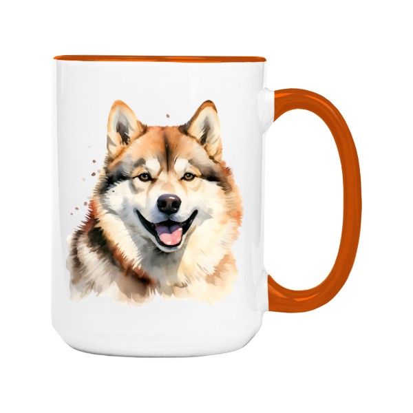 Hrnek velký barevný s potiskem Akita 2