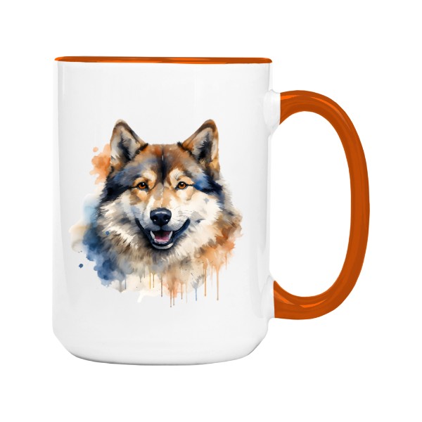 Hrnek velký barevný s potiskem Akita 3