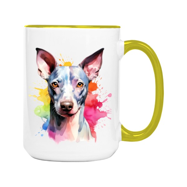 Hrnek velký barevný s potiskem Americký bezsrstý teriér