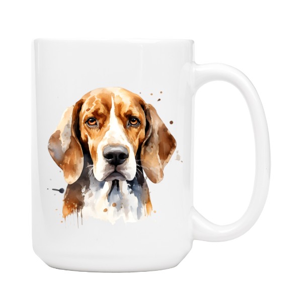 Hrnek velký s potiskem Americký foxhound