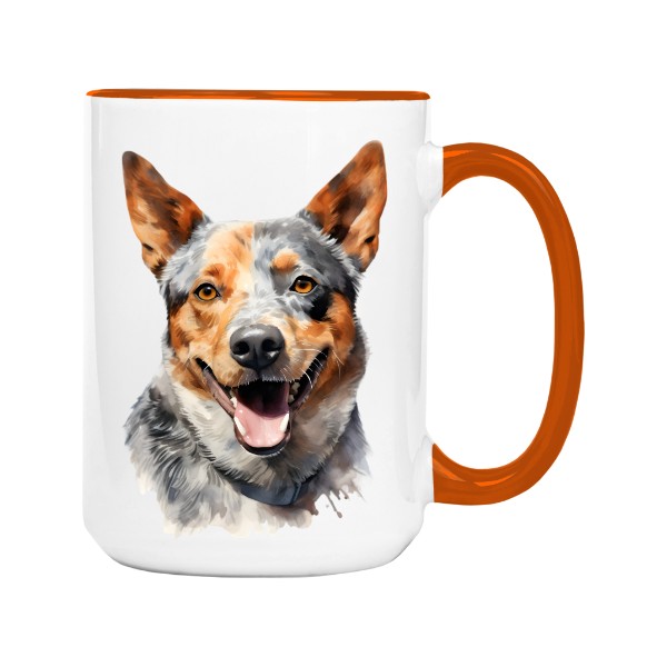 Hrnek velký barevný s potiskem Australský honácký pes 3