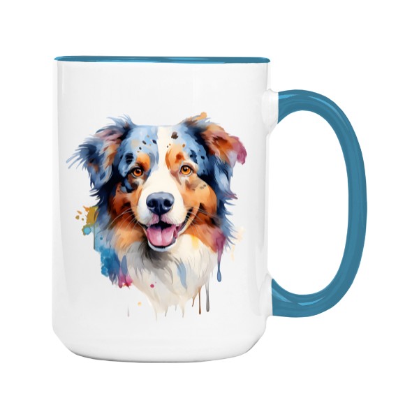 Hrnek velký barevný s potiskem Australský ovčák 3