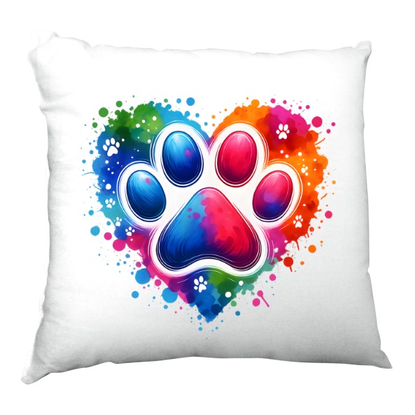 Tričko s potiskem Barevná tlapka v srdci