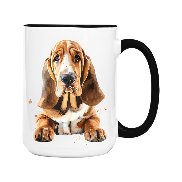 Hrnek velký barevný s potiskem Baset 2