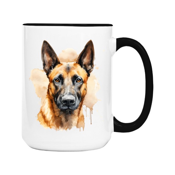 Hrnek velký barevný s potiskem Belgický ovčák - Malinois 2
