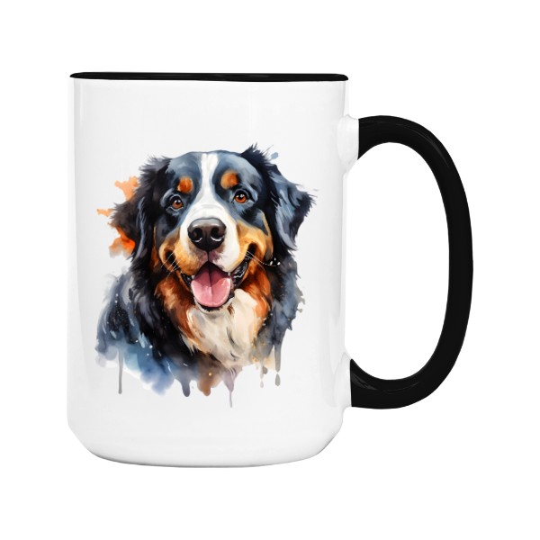 Hrnek velký barevný s potiskem Bernský salašnický pes 4