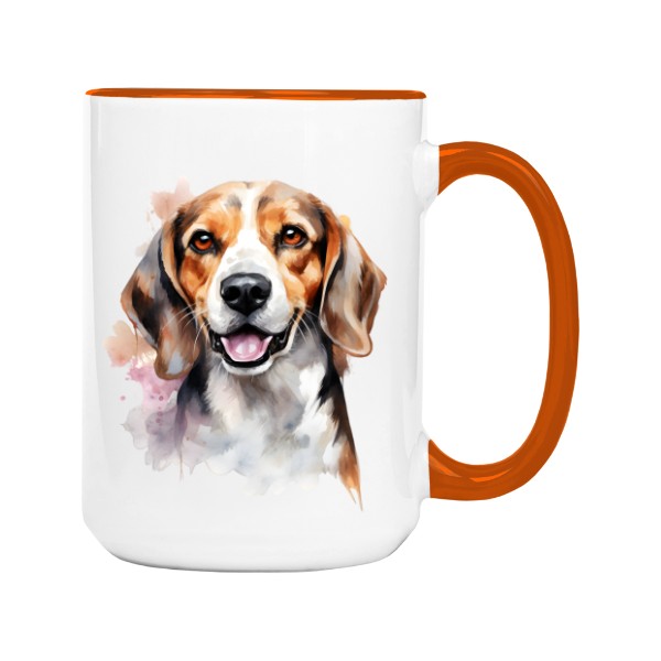 Hrnek velký barevný s potiskem Bígl 3