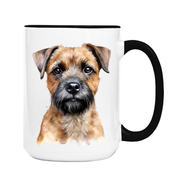 Hrnek velký barevný s potiskem Border teriér 2