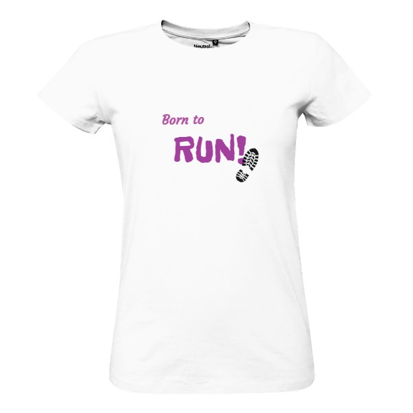 Tričko s potiskem Born to RUN bílé