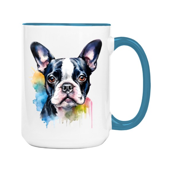 Hrnek velký barevný s potiskem Bostonský teriér 2