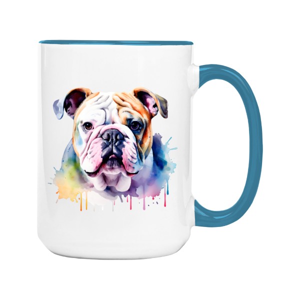 Hrnek velký barevný s potiskem Buldok 2