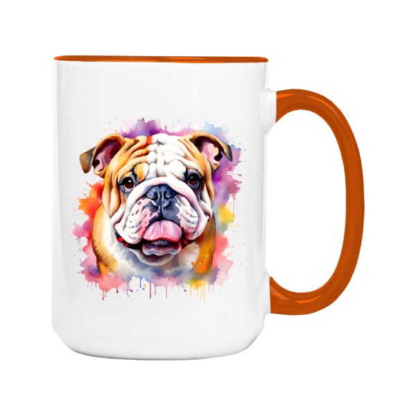 Hrnek velký barevný s potiskem Buldok