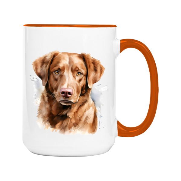 Hrnek velký barevný s potiskem Chesapeake Bay retrívr