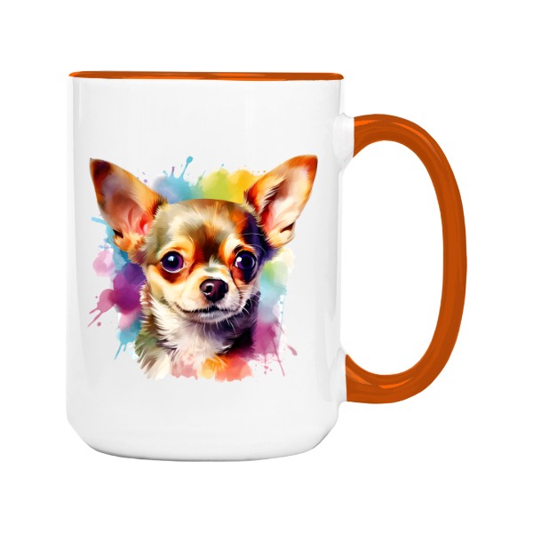 Hrnek velký barevný s potiskem Čivava 3