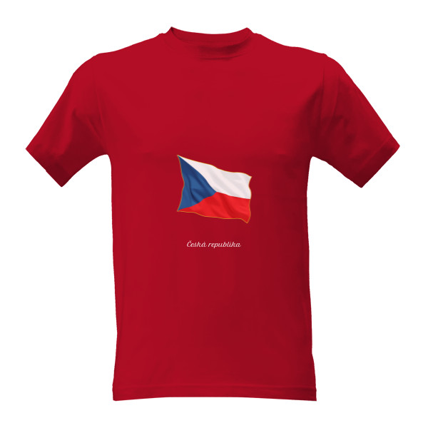 Tričko s potiskem ČR - vlajka velká