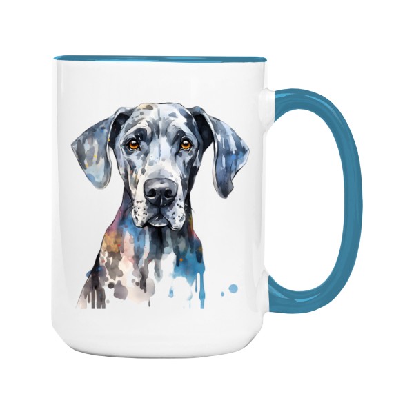 Hrnek velký barevný s potiskem Doga