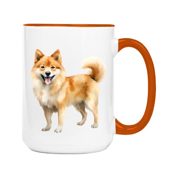 Hrnek velký barevný s potiskem Finský špic 2