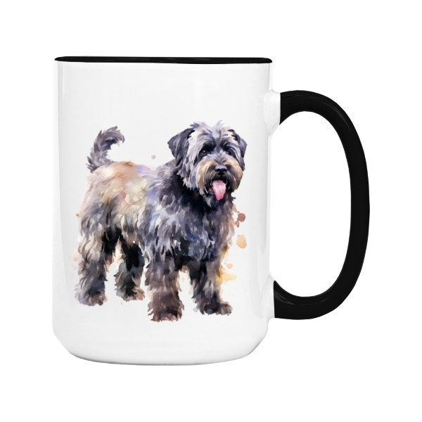 Hrnek velký barevný s potiskem Flanderský bouvier