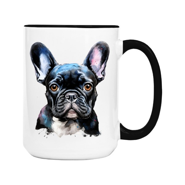 Hrnek velký barevný s potiskem Francouzský buldoček 2