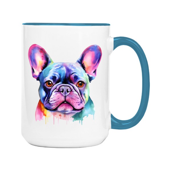 Hrnek velký barevný s potiskem Francouzský buldoček 6