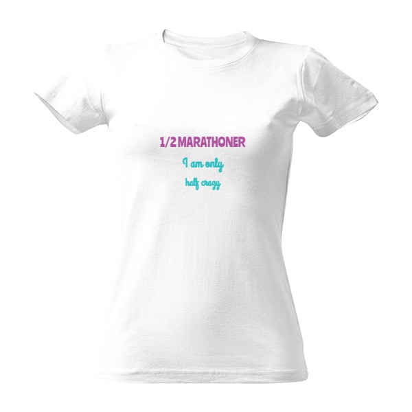 Tričko s potiskem Halfmarathon bílé
