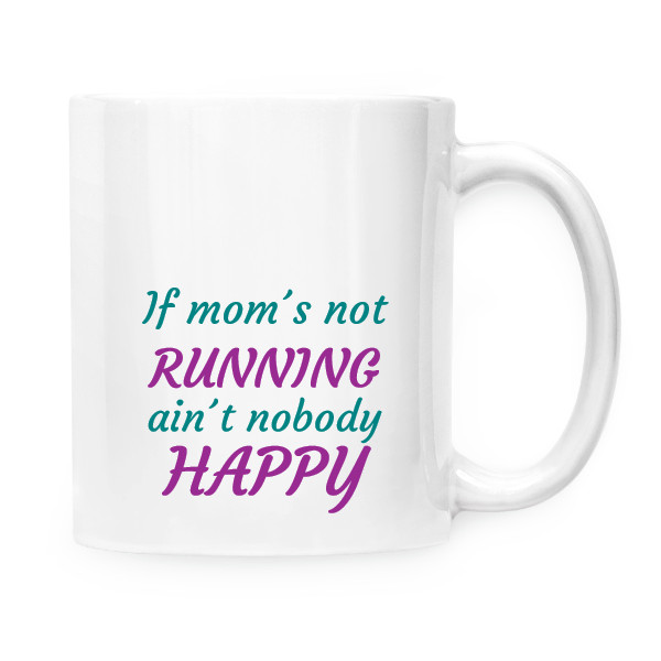 Hrnek malý bílý s potiskem Happy Mum