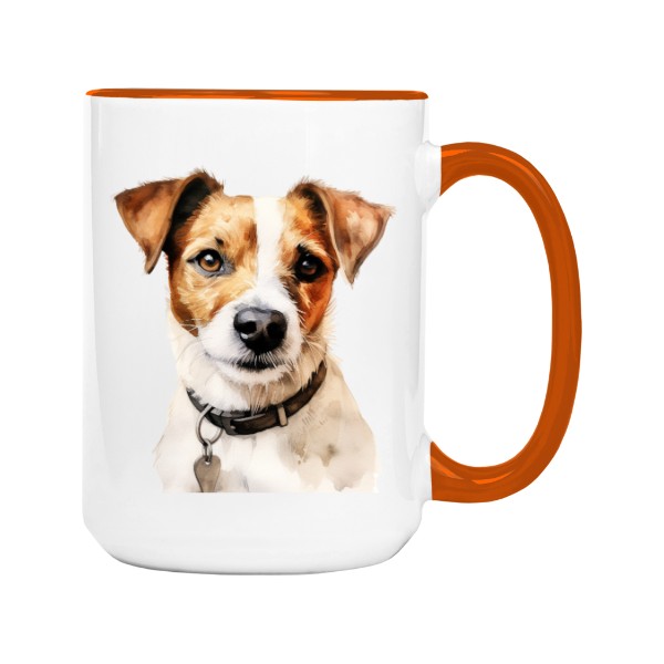 Hrnek velký barevný s potiskem Jack Russell teriér 2