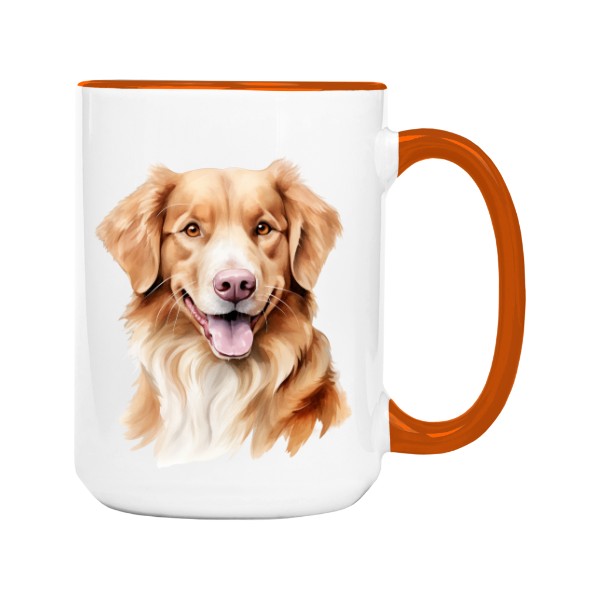 Hrnek velký barevný s potiskem Kanadský retrívr