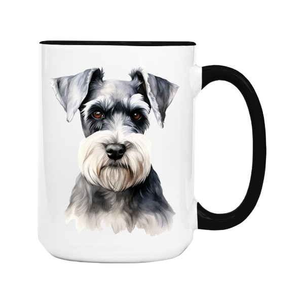 Hrnek velký barevný s potiskem Knírač malý 3