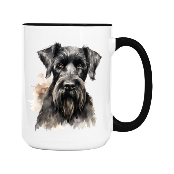 Hrnek velký barevný s potiskem Knírač velký