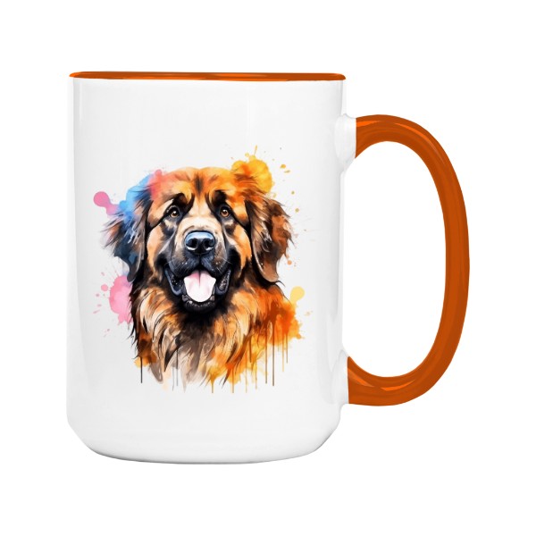 Hrnek velký barevný s potiskem Leonberger 2