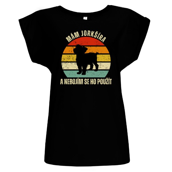 Tričko s potiskem Mám Jorkšíra a nebojím se ho použít