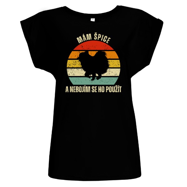 Tričko s potiskem Mám Špice a nebojím se ho použít