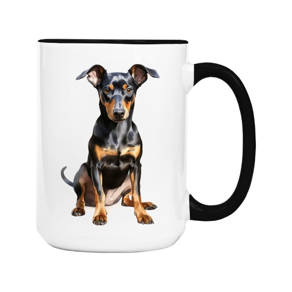 Hrnek velký barevný s potiskem Manchester teriér