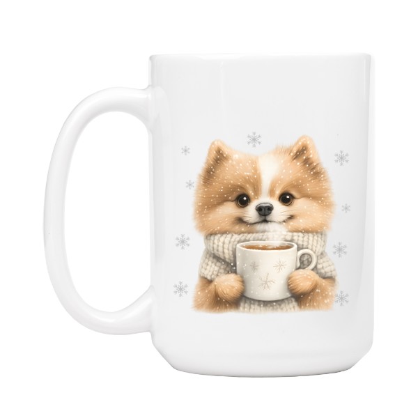 Vánoční roztomilý pomeranian