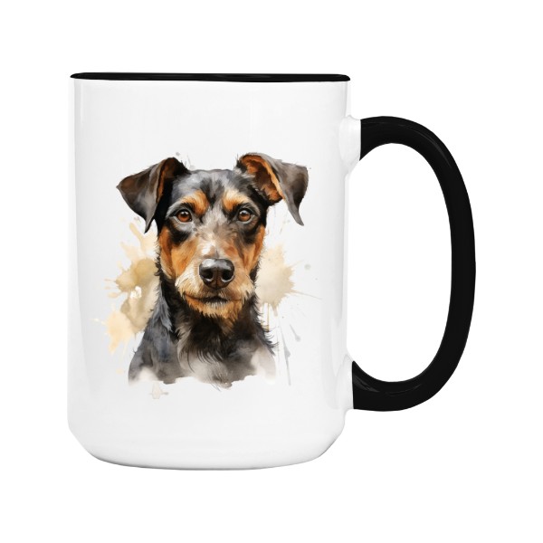 Hrnek velký barevný s potiskem Německý lovecký teriér