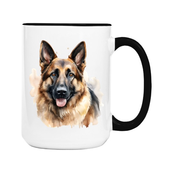 Hrnek velký barevný s potiskem Německý ovčák 3