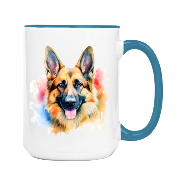 Hrnek velký barevný s potiskem Německý ovčák 4