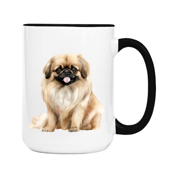 Hrnek velký barevný s potiskem Pekingský palácový psík