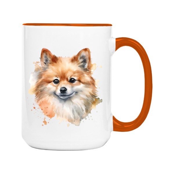 Hrnek velký barevný s potiskem Pomeranian 3