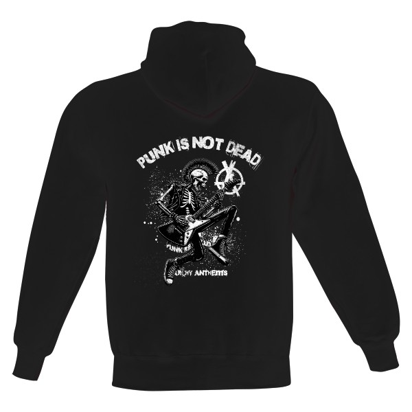 Pánská mikina s kapucí Just Hoods s potiskem Punk Is Not Dead