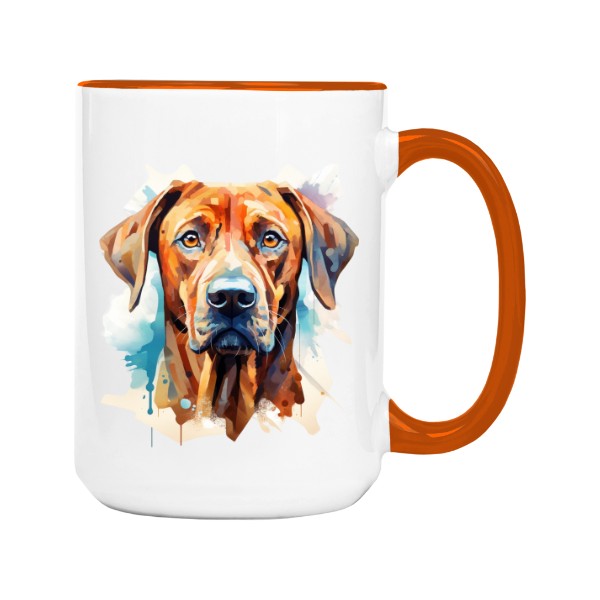 Hrnek velký barevný s potiskem Rhodéský ridgeback 2