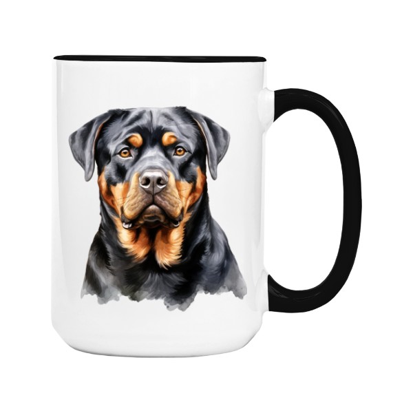 Hrnek velký barevný s potiskem Rotvajler 3