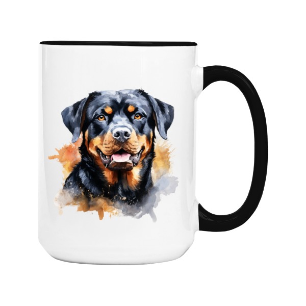 Hrnek velký barevný s potiskem Rotvajler 4