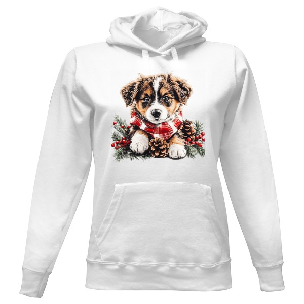 Hrnek velký barevný s potiskem Roztomilé vánoční štěně