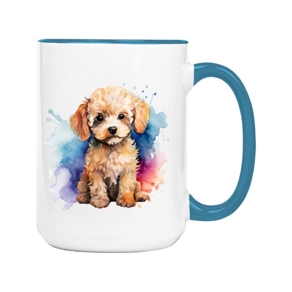 Hrnek velký barevný s potiskem Toy pudl 2