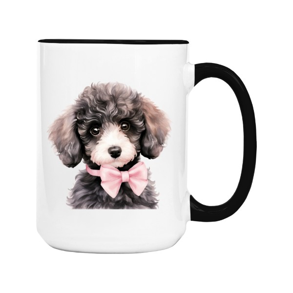 Hrnek velký barevný s potiskem Toy pudl 3