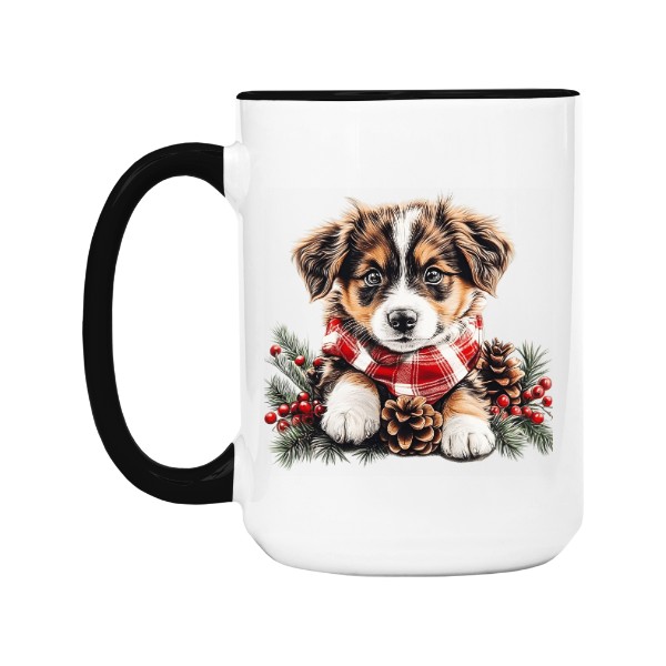 Roztomilé vánoční štěně