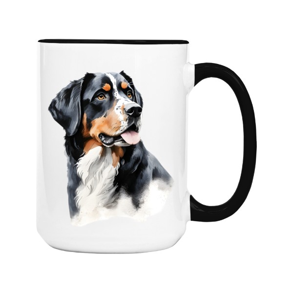 Hrnek velký barevný s potiskem Velký švýcarský salašnický pes 2