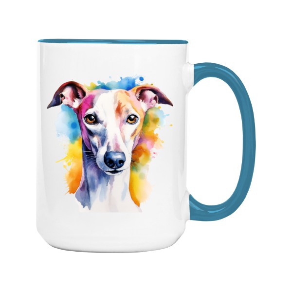 Hrnek velký barevný s potiskem Whippet 2